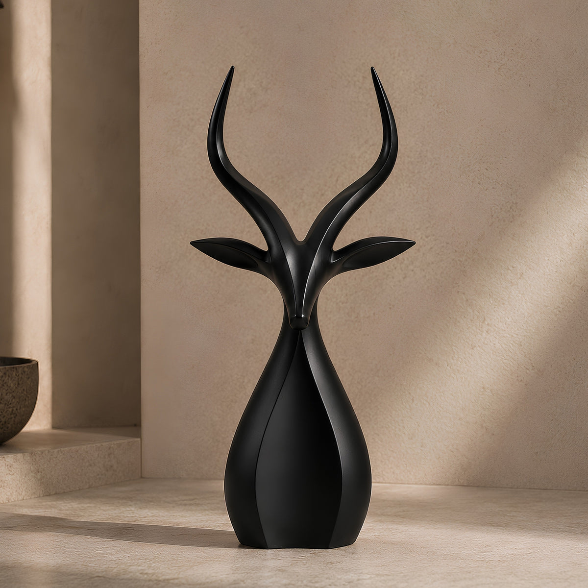ABSTRACT DEER FIGURE DECORATIVE SCULPTURE