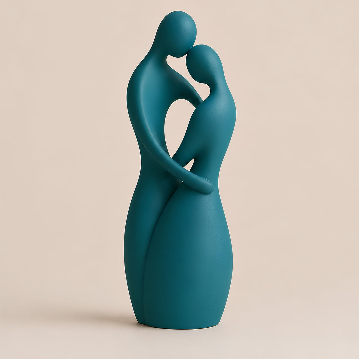 ABSTRACT EMBRACING COUPLE DECORATIVE SCULPTURE