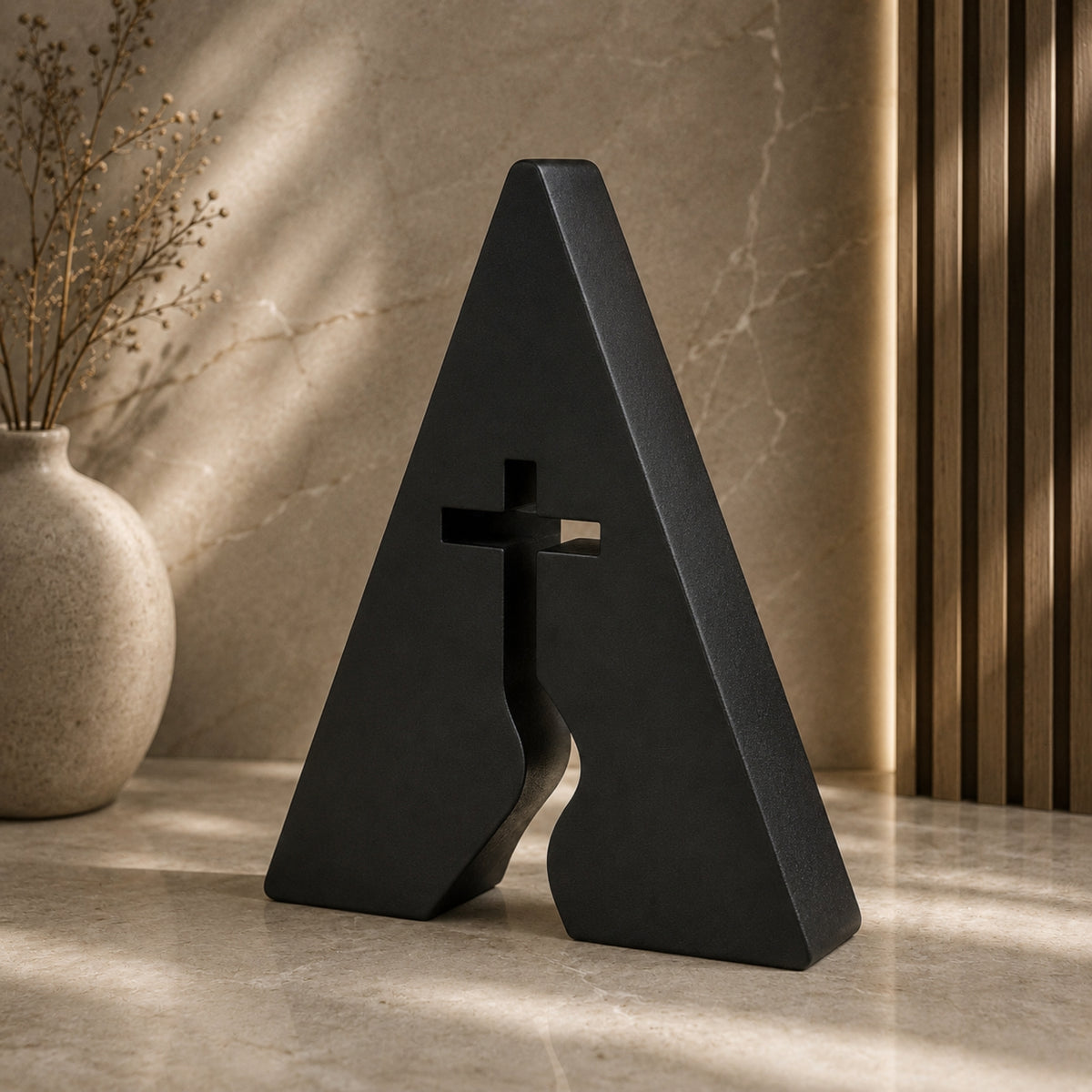 ABSTRACT CROSS FIGURE DECORATIVE SCULPTURE
