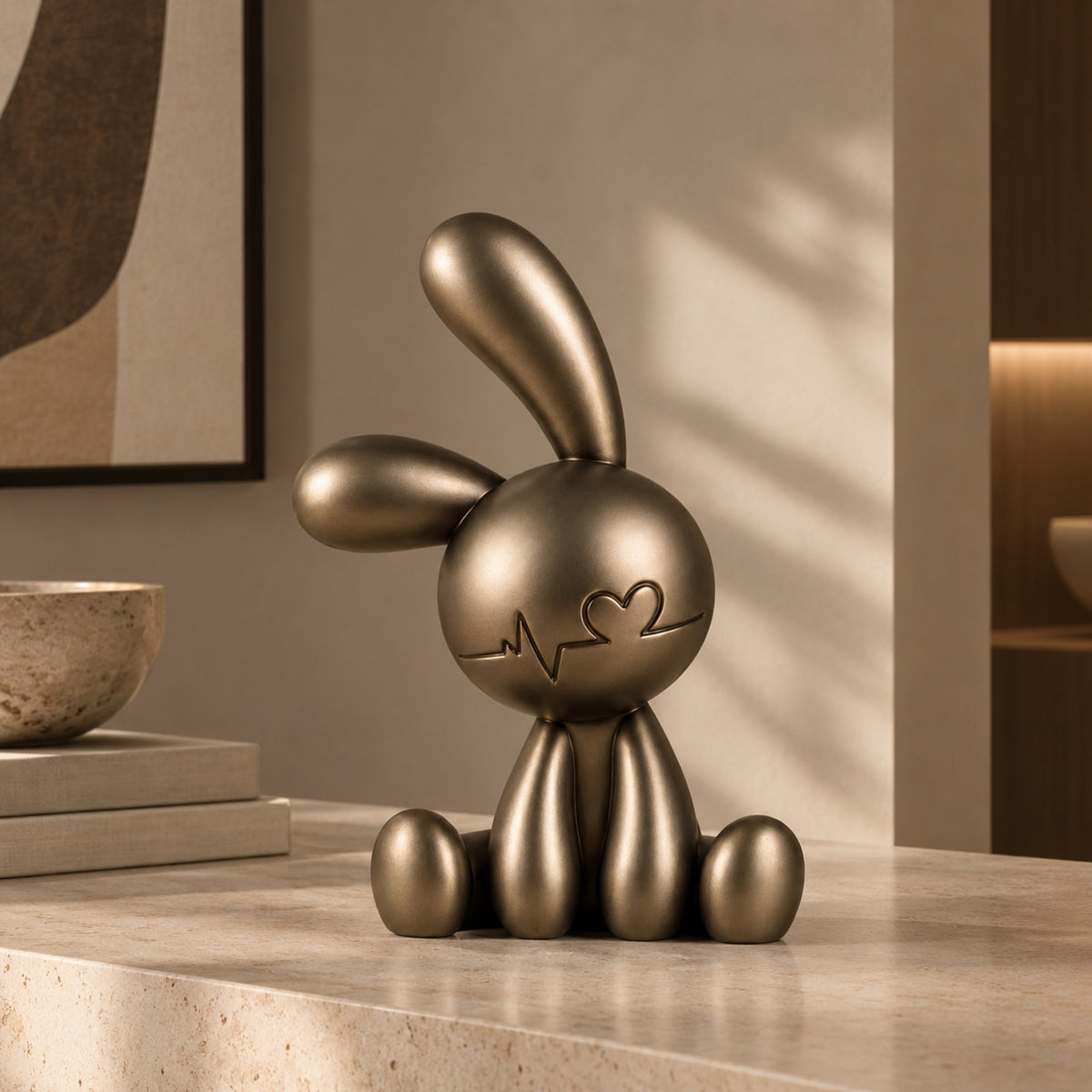 HEARTBEAT BUNNY DECORATIVE SCULPTURE