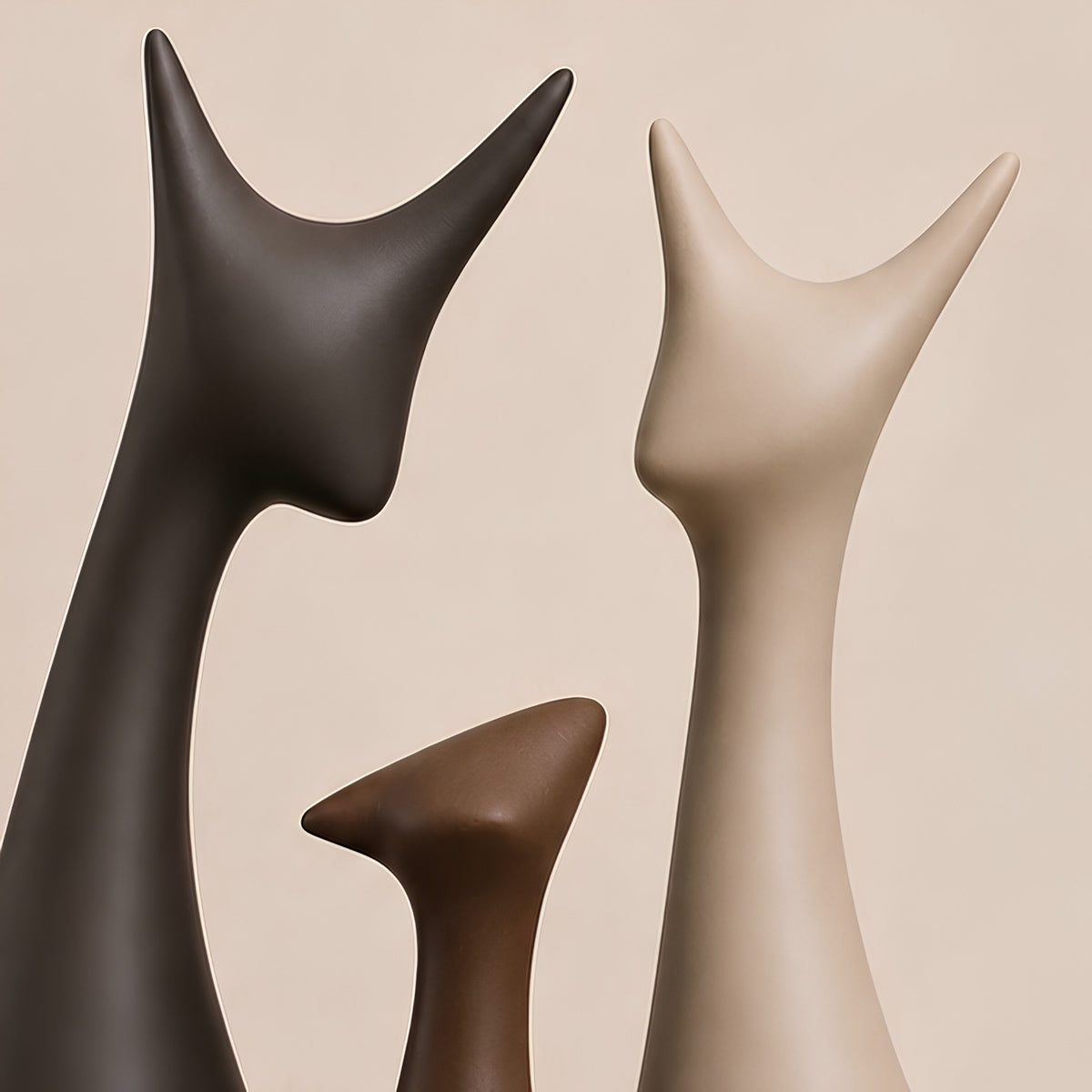ABSTRACT DEER FAMILY SET