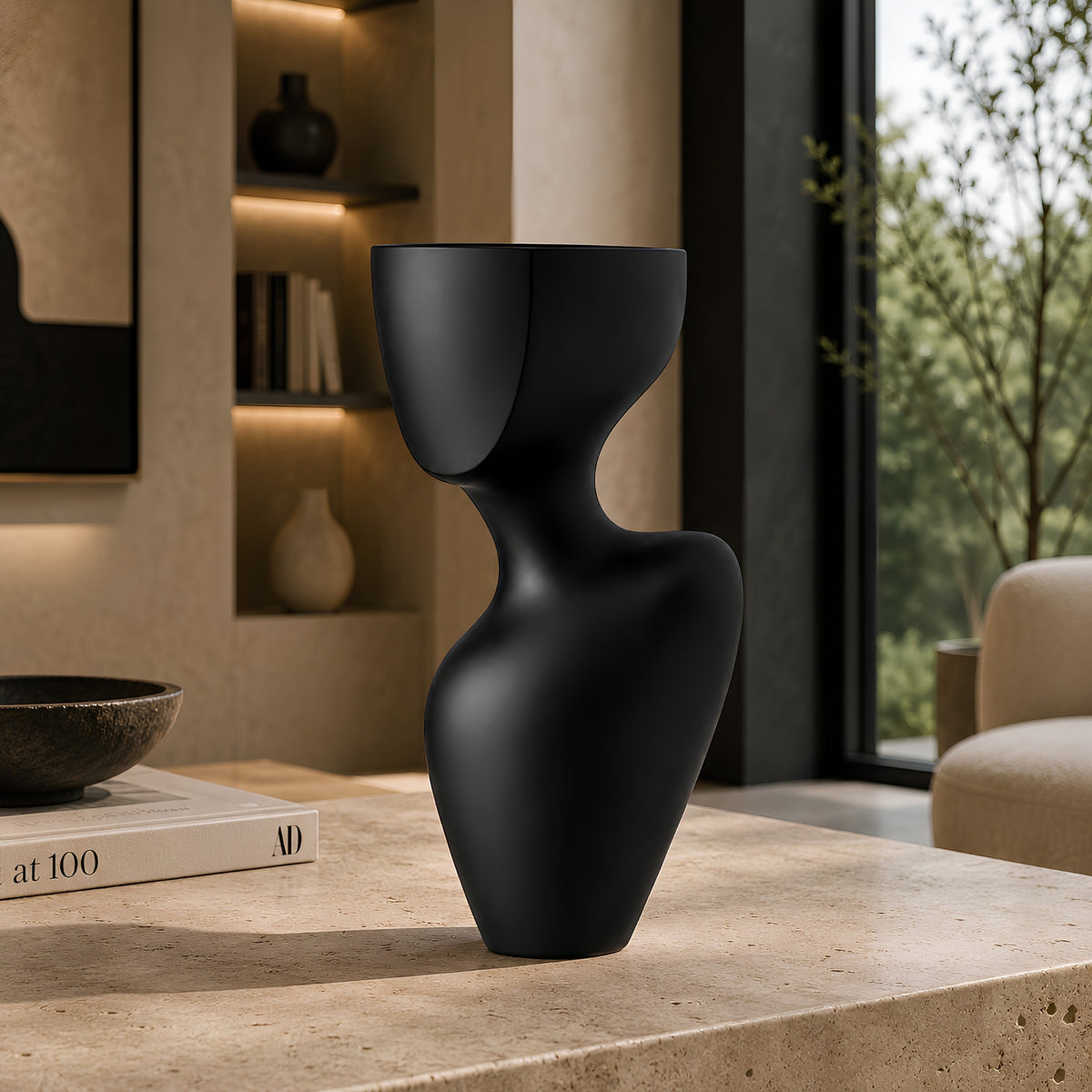 ABSTRACT SCULPTURAL VASE