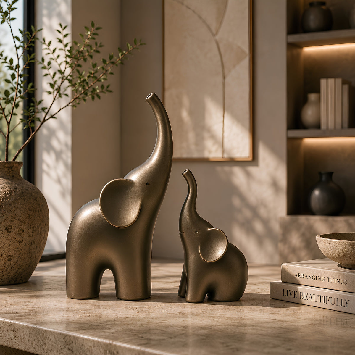 ELEPHANT DECORATIVE FIGURE SET