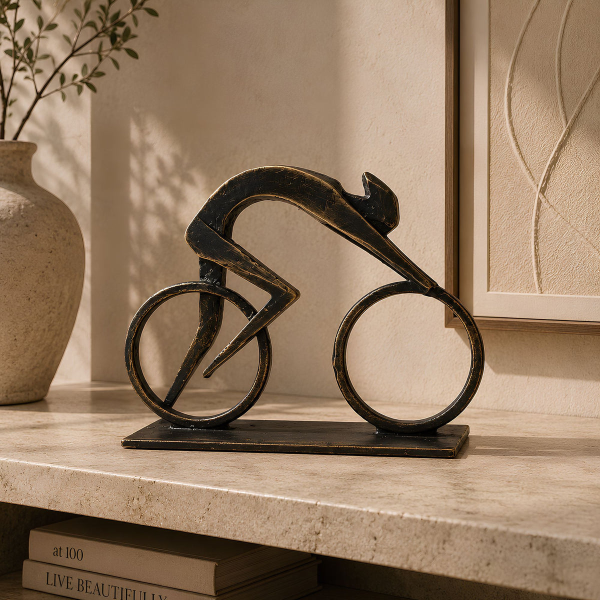 CYCLIST DECORATIVE SCULPTURE