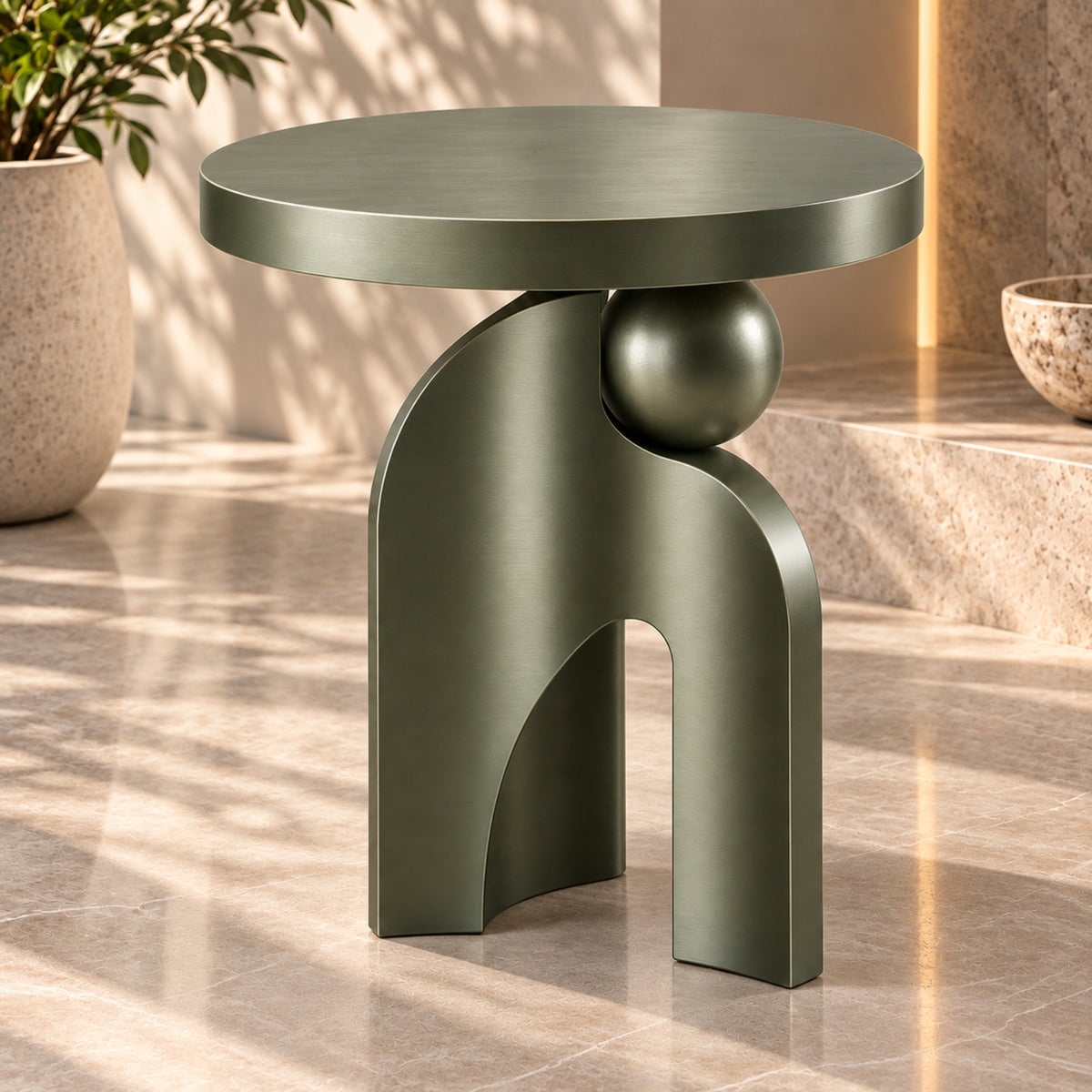 SCULPTURAL SIDE TABLE