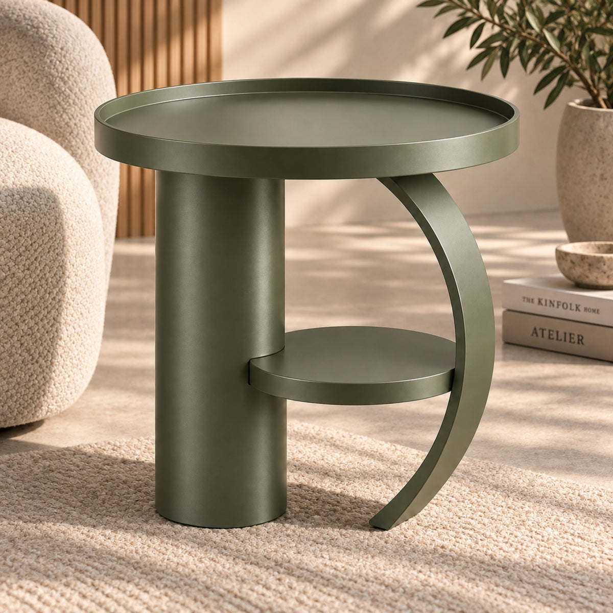ROUND TRAY SIDE TABLE