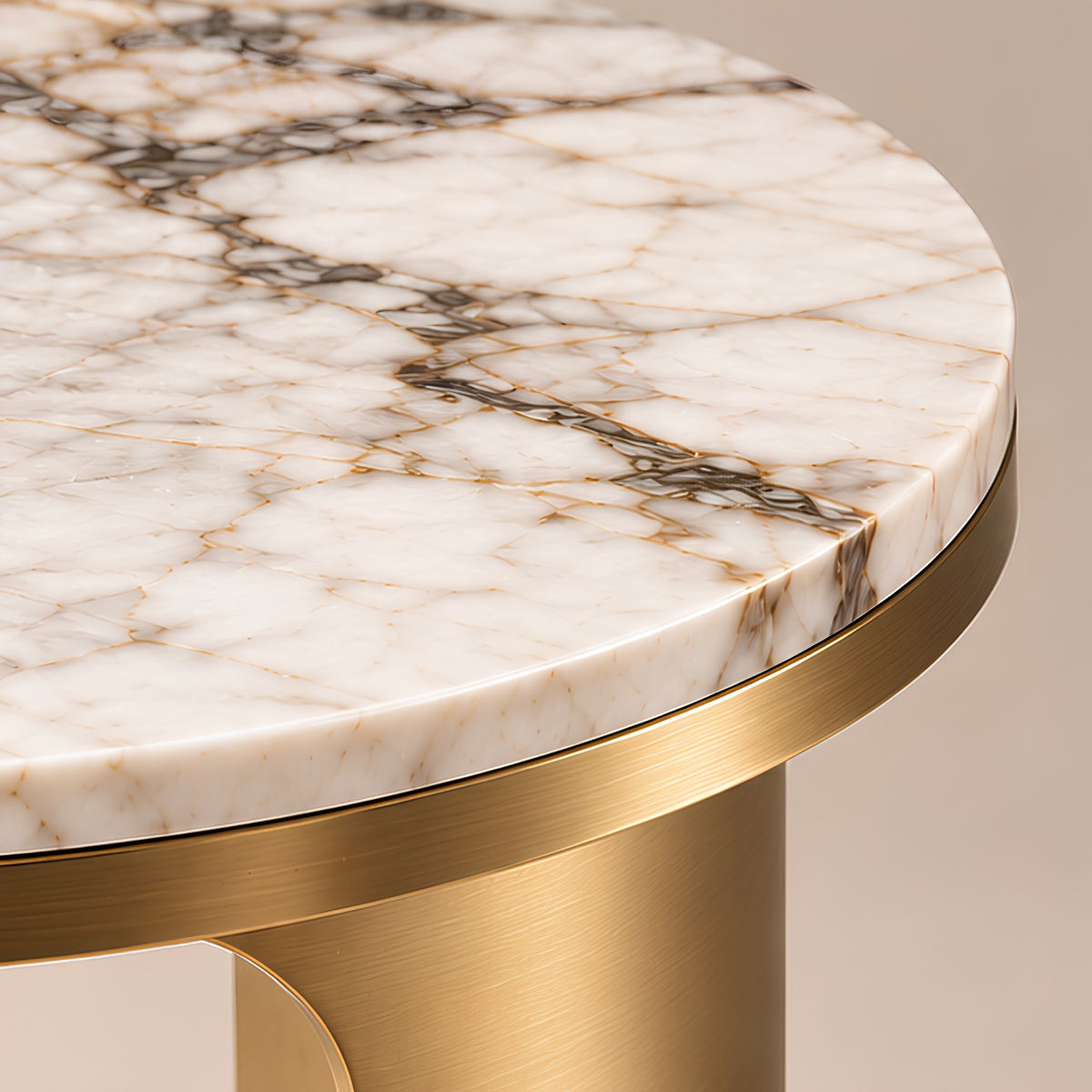 MARBLE ROUND SIDE TABLE