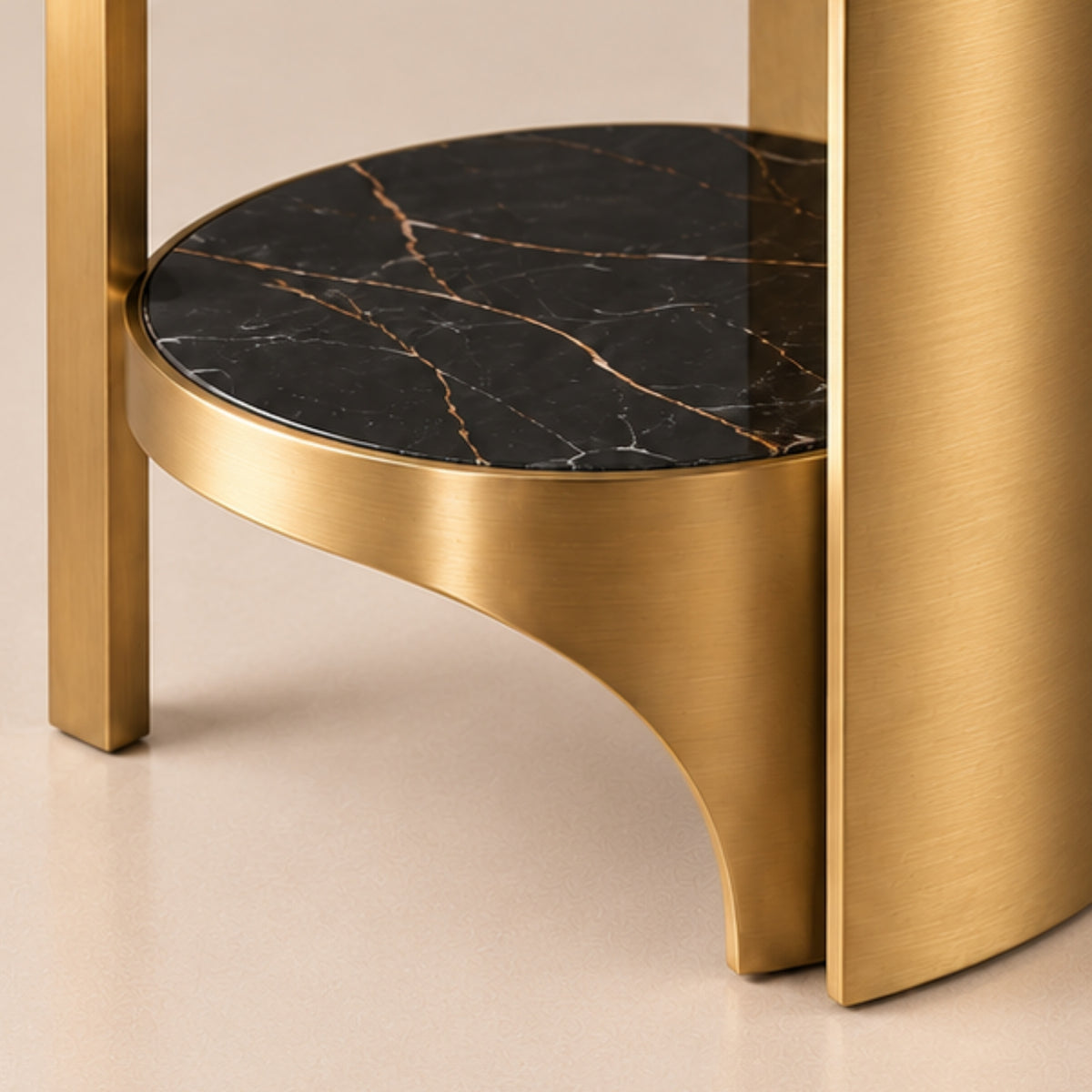 MARBLE ROUND SIDE TABLE