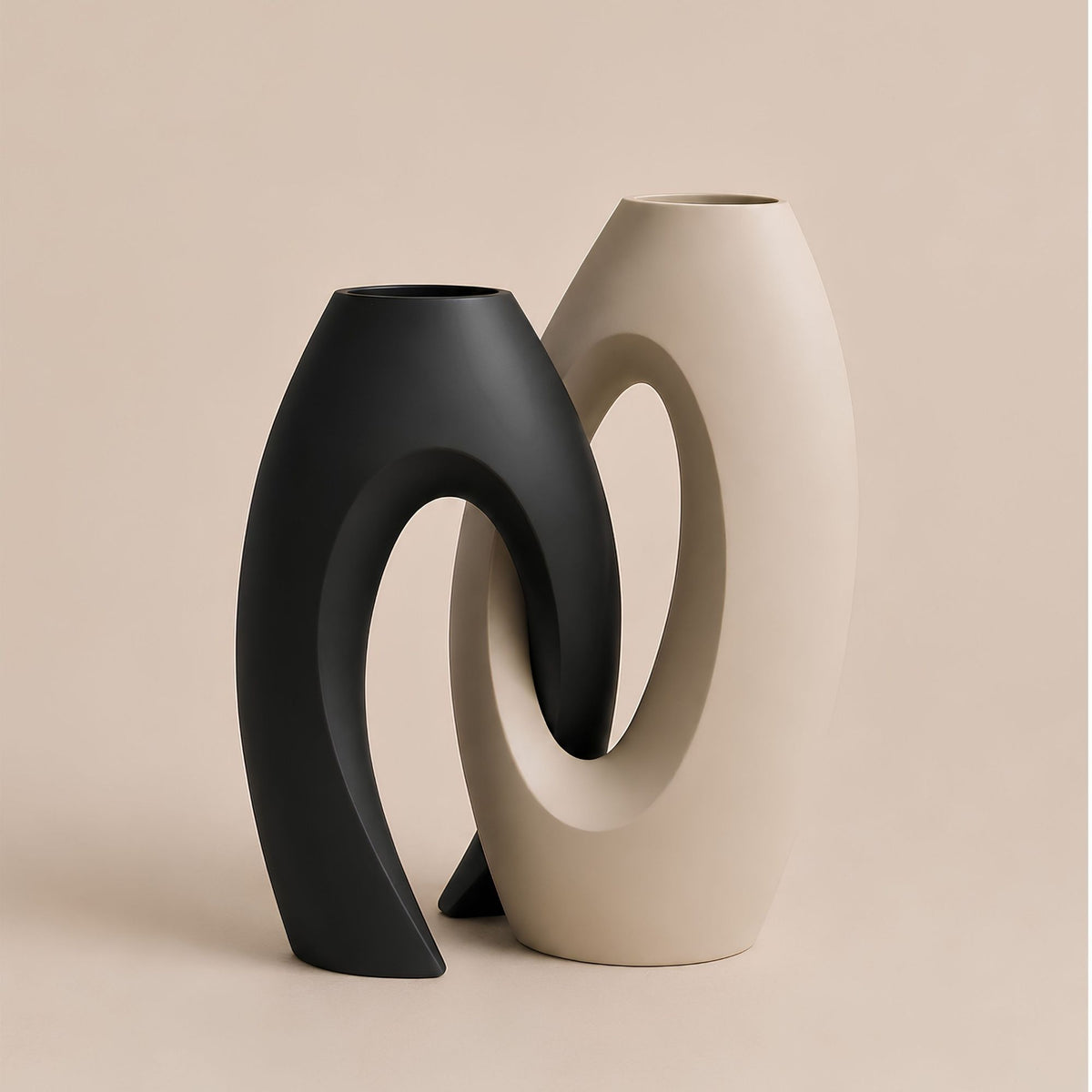 ABSTRACT CUTOUT VASE SET