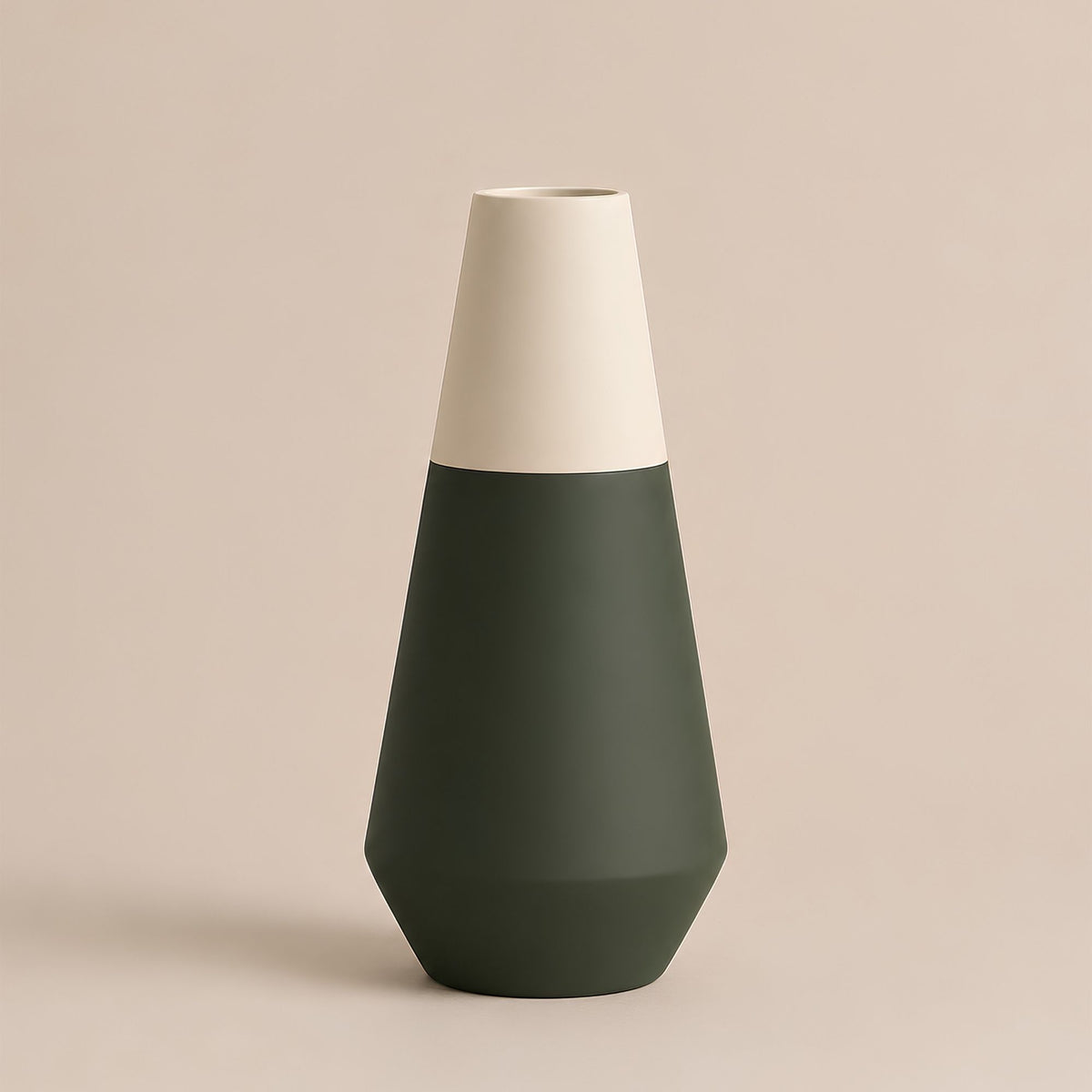 TWO-TONE TAPERED DECORATIVE VASE