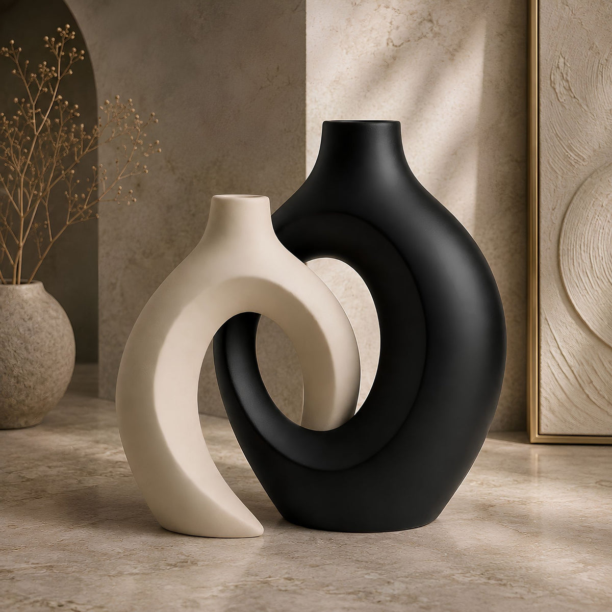 ABSTRACT LOOP VASE SET
