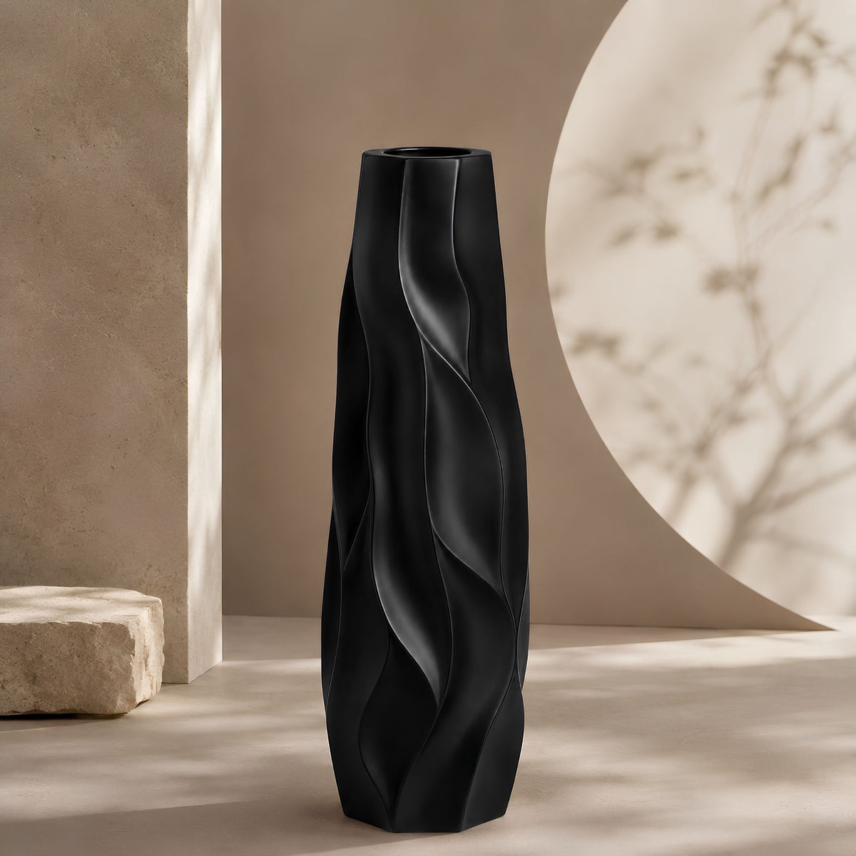 WAVE TEXTURED DECORATIVE VASE