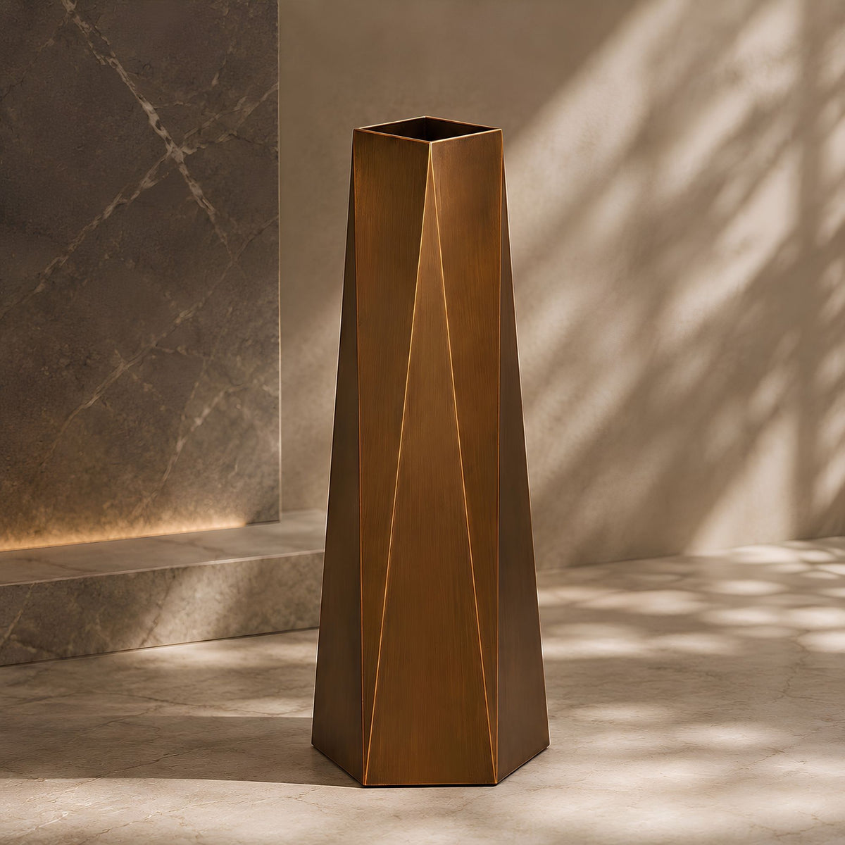 TALL GEOMETRIC DECORATIVE VASE