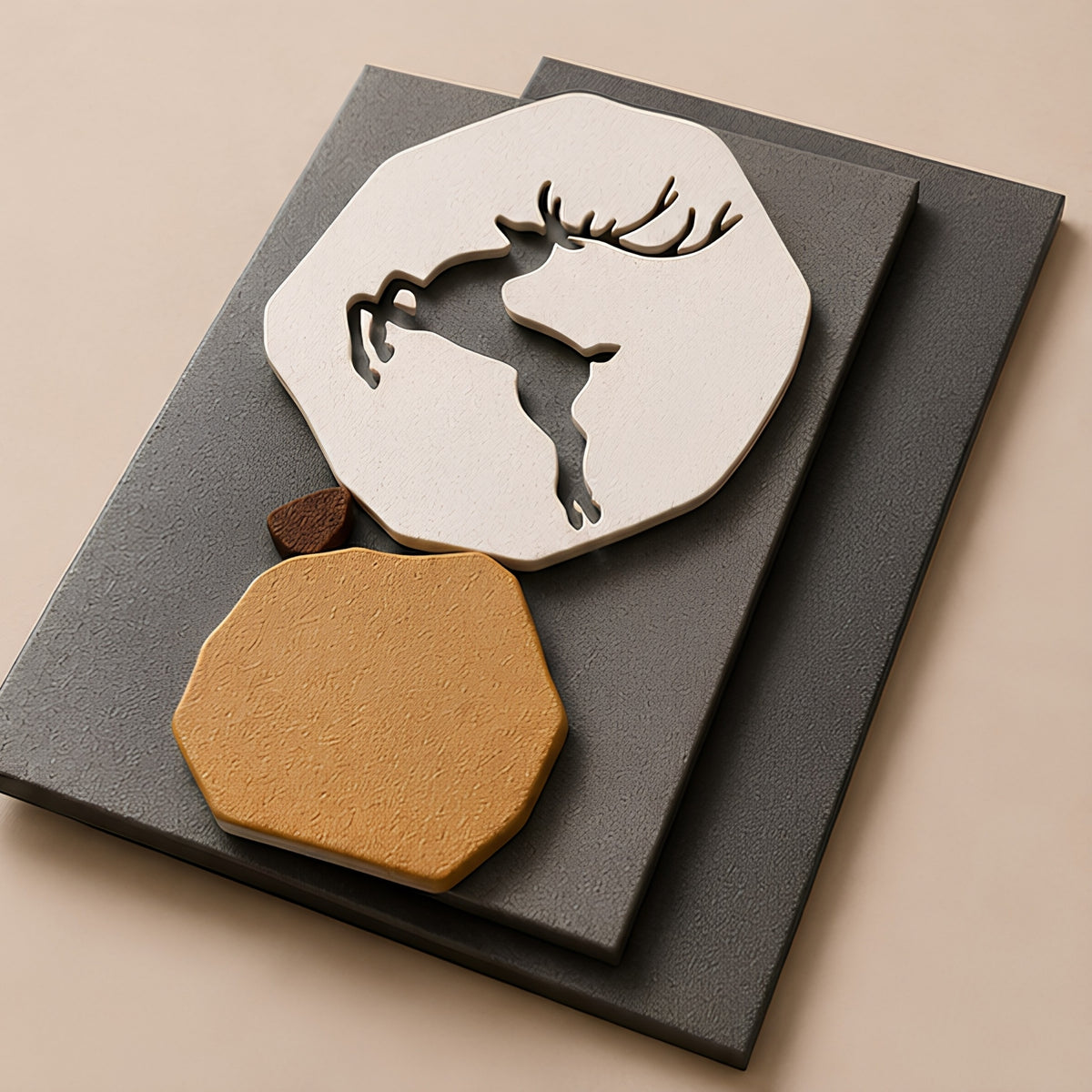 DEER GEOMETRIC WALL DECOR
