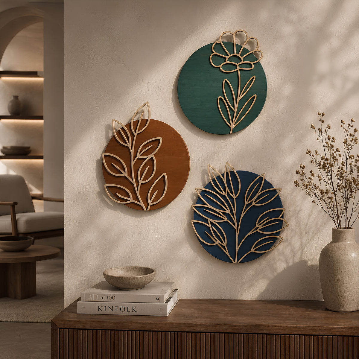 BOTANICAL CIRCLE WALL DECOR SET