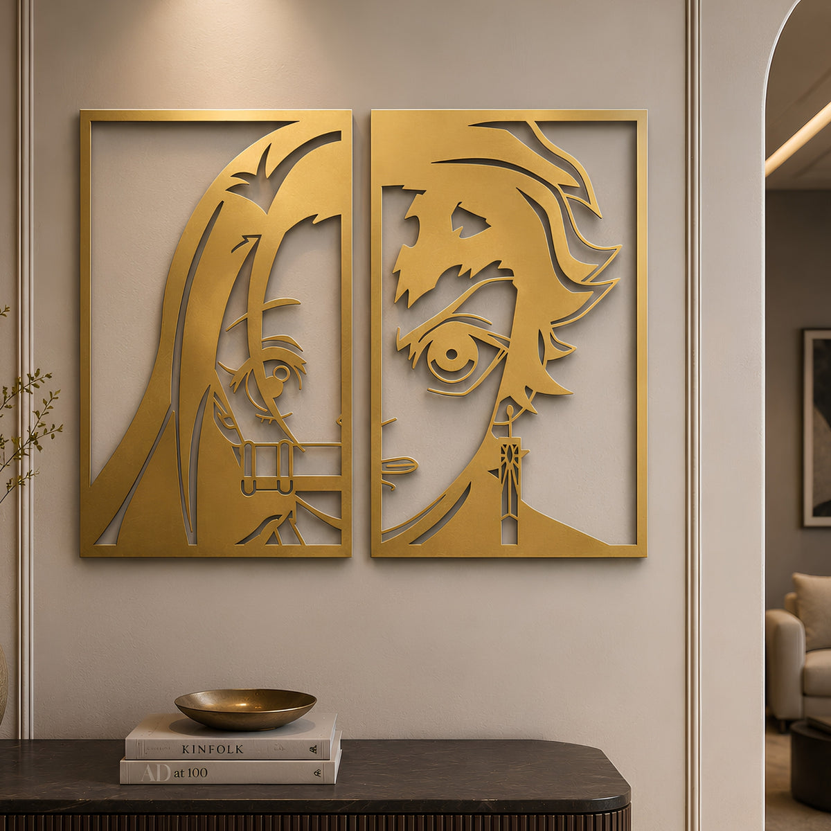 DEMON SLAYER FACE WALL ART SET