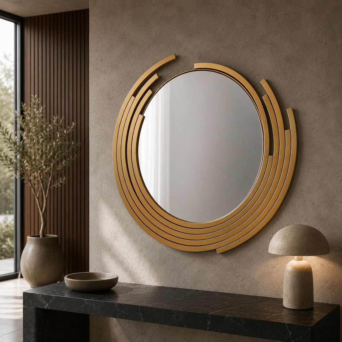 CONCENTRIC ARC WALL MIRROR