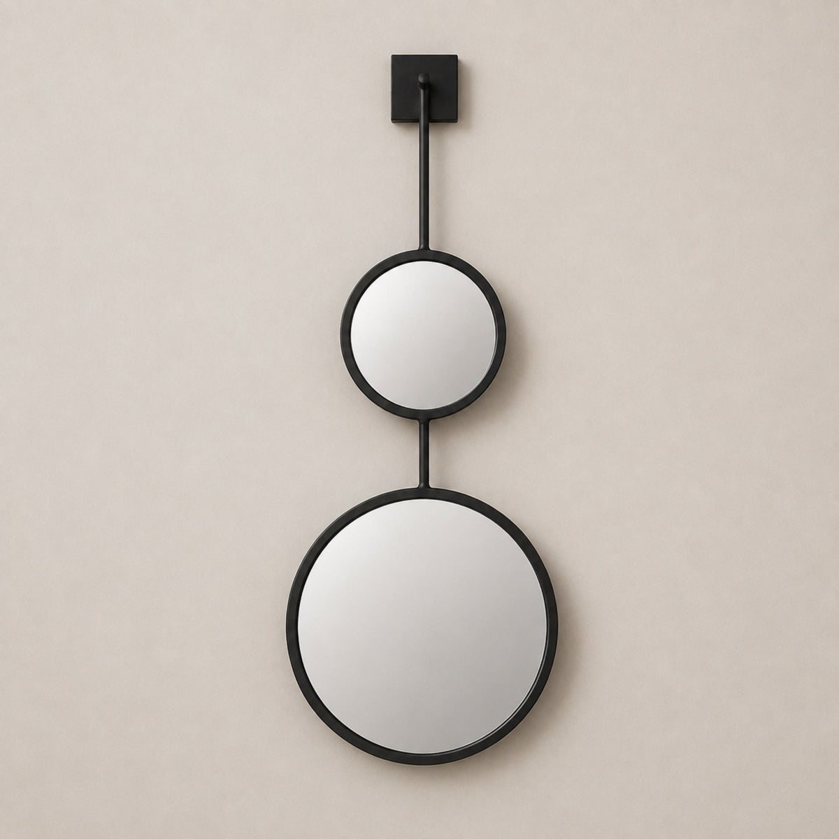 DOUBLE CIRCLE HANGING WALL MIRROR