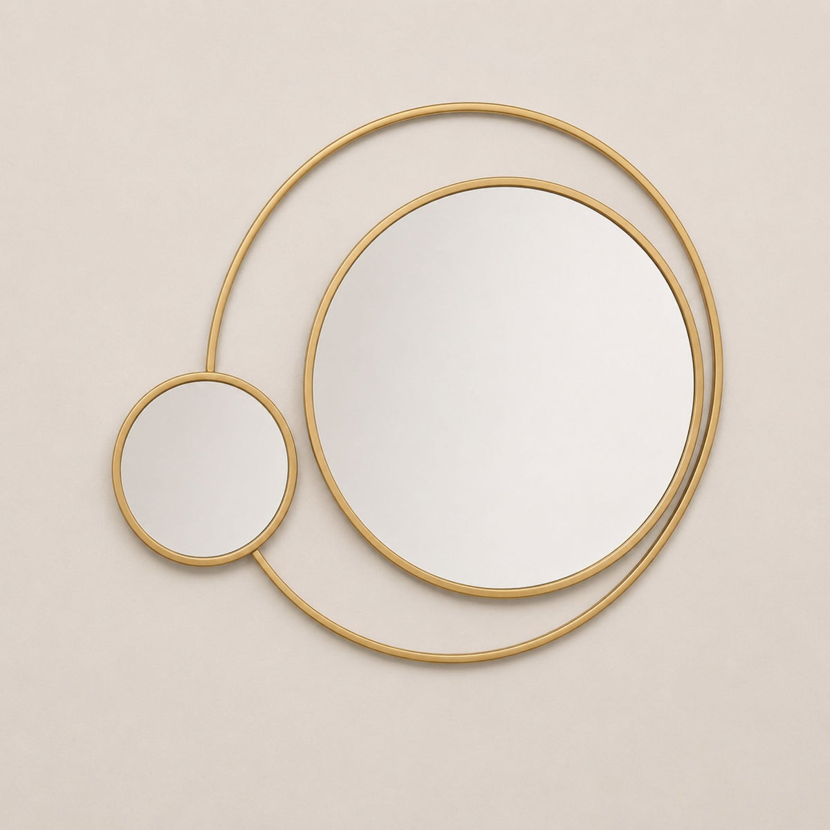 DOUBLE CIRCLE ACCENT WALL MIRROR