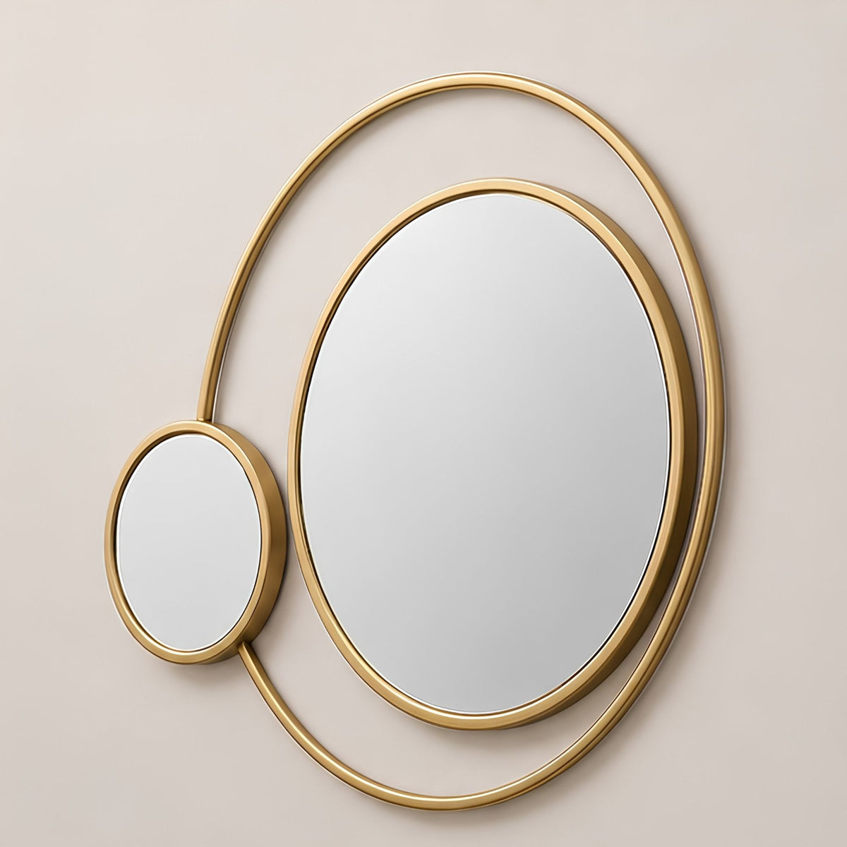 DOUBLE CIRCLE ACCENT WALL MIRROR