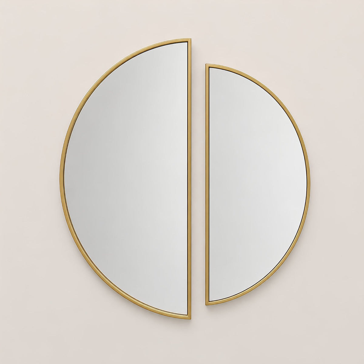 HALF MOON SPLIT WALL MIRROR