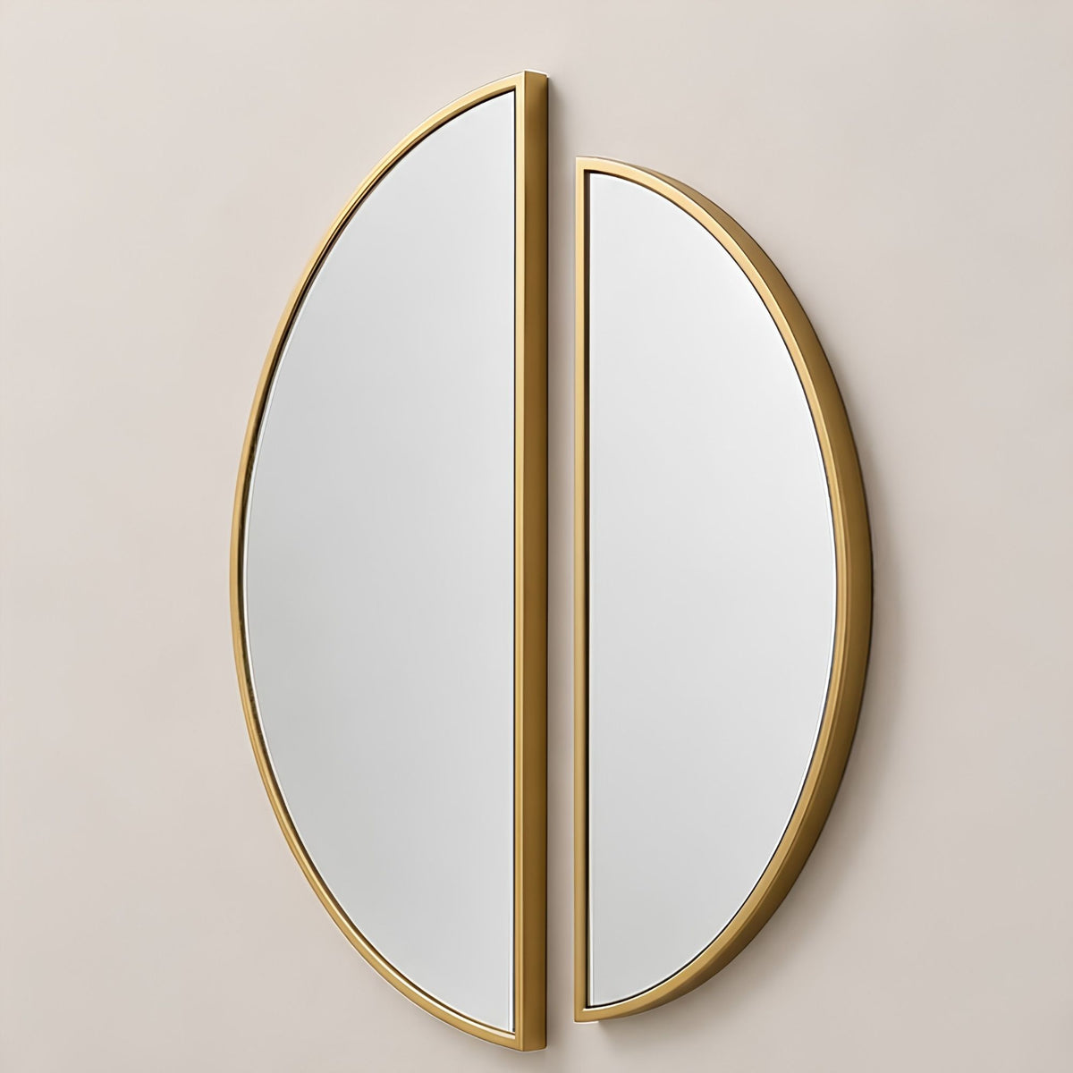HALF MOON SPLIT WALL MIRROR