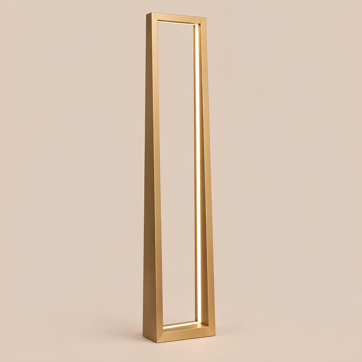 MODERN GOLD FRAME LINEAR LED FLOOR LAMP