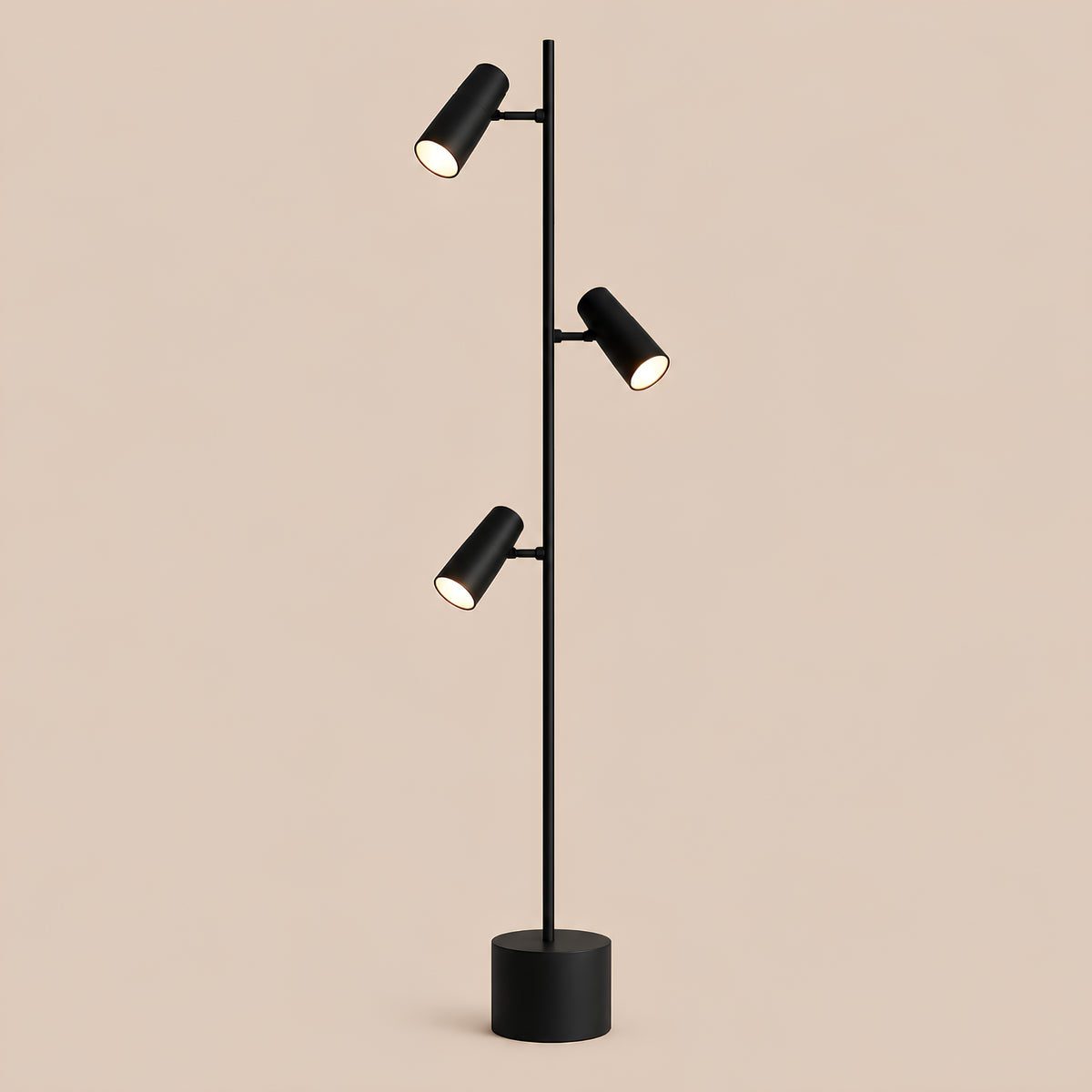 THREE LIGHT ADJUSTABLE FLOOR LAMP